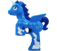 Neel Saanjh Unicorn Shape Bubble Gun Toy, Light And Sound Bubble Blaster, Summer Fun in the Garden, Easy To Use, Fun Toy for kids, Unicorn Shape Design, Outdoor Play (Blue)