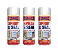 Neel Saanjh White Mastic Sealant S-p-r-a-y, Instant Waterproof Leak Fix for Roofs, Gutters, Pipes, Windows & Soil, Flexible Sealant for Cracks & Leaks, Easy & Seal Application. (3 Pcs, 300ml)