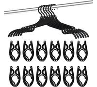 Neele 12pcs Foldable Clothes Hangers for Traveling Black