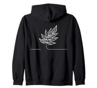 Neem Leaf Line Art Botanist Zip Hoodie