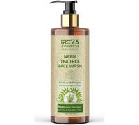Neem Tea Tree Face Wash - 200ml for Soft & Smooth Skin Made with Neem Extract & Tea Tree oil with Turmeric Extract, Pure, Vegan, Natural, Cruelty Free