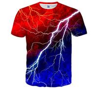 Neemanndy Unisex 3D Colorful Print Graphic Tee Shirts for Men Women and Teens, Style33, XL