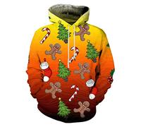 Neemanndy Unisex Colorful Graphic Hoodies 3D Print Cool Sweatshirt Cool Design with Pocket for Men and Women - - Large