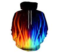 Neemanndy Unisex Graphic Print Hoodies 3D Colorful Novelty Design Long Sleeve Sweaters with Pocket, Cool Graphic, L