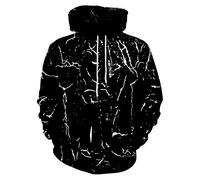 Neemanndy Unisex Graphic Print Hoodies 3D Colorful Novelty Design Long Sleeve Sweaters with Pocket - - Large