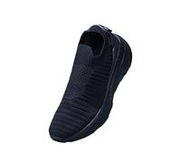 Neeman's Begin Walk Trek Slip Ons for Men | Breathable Knit Upper, Cushioned EVA Sole | Lightweight Walking Shoes for Everyday Comfort, All Black, 12.5 UK