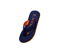 Neeman's The Humble Flip Flops | Slippers for Men | Comfortable and Flexible, Navy Orange, 10 UK