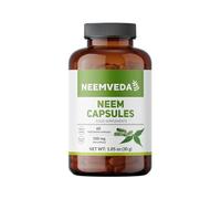 Neemveda Pure Neem Capsules, 60 Count, 500 mg, Fresh Ground Formula