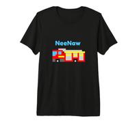 NeeNaw British Fire Engine - Pixelated Design Premium T-Shirt