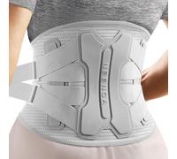 NEENCA Back Brace for Lower Back Pain Relief with Bionic Support System, Lumbar Support Belt for Women&Men with Lumbar Pad, Soft Breathable 3D Knit Fabric for Herniated Disc, Sciatica (Gray, S)
