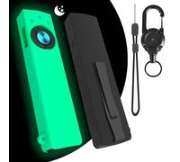 Neepanda 2 Pack Flashlight Holster, Silicone Protective Case with Two Lanyards, Outdoor Carry Solution, Compatible for Olight ArkPro Series (Black & Glow-in-The-Dark)