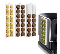 Neepanda Coffee Pods Holder, Adjustable Capsule Organizer & Storage, Designed for 37-58mm/1.46-2.28inch Pods, Ideal Coffee Bar Accessory (White, 3 Pack)