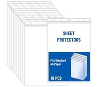 NEETUE 16Pcs Heavy Duty Sheet Protectors Waterproof, for Duty Work Pocket Hanging Sheet Protectors, Photo, Certificate (Clear)