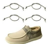 NEEVIRID 2 Pairs Elastic Shoe Laces for Hey Dude No Tie,Shoelace Replacements for Hey Dudes Half Round Shoelaces Replacement, Grey, 45 cm