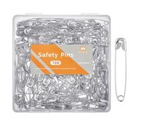 NEEWAY 100pcs 2.2 Inch Large Safety Pins, Big Safety Pins for Clothes, Sewing, Arts and Craft (Silver)