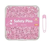 NEEWAY 300 Count Colored Safety Pins 1 Inch, Small Safety Pins for Clothes, Sewing, Arts & Craft (Pink)
