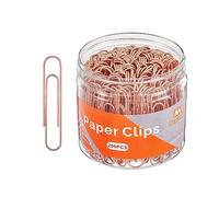 NEEWAY Rose Gold Paper Clips, 200 Count Large Size, 2 Inch Jumbo Paperclips, School and Office Supplies