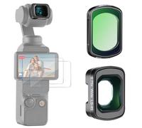 NEEWER 1/4 Black Diffusion Filter and Wide Angle Lens Compatible with dji Osmo Pocket 3 Creator Combo Accessories, 108° Field View, Cinematic Effect Filters with 2 Screen Protectors, FL-B33