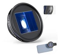 NEEWER 1.55x Blue Anamorphic Lens Compatible with iPhone Android Samsung, Phone Camera Accessories with 17mm Threaded Lens Clip & 58mm Filter Adapter Ring, Cinematic Wide Screen Effect, LS-43 ULTRA