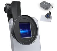 NEEWER 1.55X Blue Flare Anamorphic Phone Camera Lens with 17mm Threaded Clip, 4 Elements 4 Groups 2.4:1 Wide Screen Cinematic Mobile Photography Effect Compatible with iPhone Android Samsung, LS-75