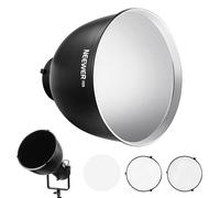 NEEWER 10.4″/26.5cm Medium Focus Reflector Bowens Mount with 15°/30° Honeycomb Grids & Soft Cloth, 45° Diffuser Lamp Shade Compatible with Godox NEEWER Studio Strobe Flash Light Speedlite, FR26