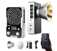 NEEWER 100W Ultra Compact LED Video Light APP/Panel Control, Pocket Size Bi Color COB Continuous Output Lighting with 4 Dimming Curves/2700K-6500K/CRI96+ for Studio Photography Recording, FS100B