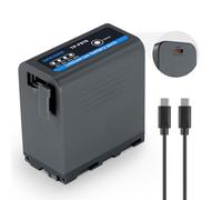 Neewer 10500mAh NP-F970 Replacement Battery, 20W PD Fast Charge USB C Rechargeable Compatible with Sony NP-F550 F750 F950 F970 FX3 FX30 A7 Canon R5 Nikon Z8 Camera Camcorder Video Light Monitor, Gray