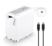 NEEWER 10500mAh NP-F970 Replacement Battery, 20W PD Fast Charge USB C Rechargeable Compatible with Sony NP-F550 F750 F950 F970 FX3 FX30 A7 Canon R5 Nikon Z8 Camera Camcorder Video Light Monitor, White