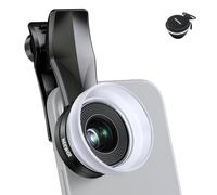 NEEWER 10X Macro Lens with 17mm Thread Clip and Detachable Diffuser Hood, Also for 17mm Threaded Phone Cage/Case/Clamp/Backplate, LS-28 PRO