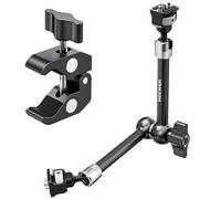 NEEWER 11" Articulating Magic Arm Clamp Mount with Super Clamp, Camera Monitor Mount with 1/4" 3/8" ARRI Locating Pins & Holes for DSLR Action Camera Video Light Compatible with SmallRig Cage, ST16C