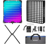 NEEWER 115W Upgraded Inflatable RGB Softbox Video Light, APP/2.4G/DMX Control Flexible LED Folding Panel Lighting 2500K-10000K 14700lux/0.5m CRI96+ for Studio Photography Streaming Recording, FL100C