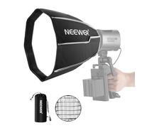 NEEWER 12"/30cm Octagonal Softbox with NEEWER Mount, Quick Folding Quick Set Up Mini Softbox with Diffusers/Honeycomb Grid/Bag for MS60 MS60B MS60C MS150B LED Video Studio Light, NS3P