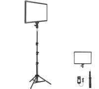 NEEWER 13" LED Video Light Panel, Studio Lighting Kit with Tripod Stand, Dimmable Bi Color Photo Key Light for Streaming Photography Podcast Recording, 3200-5600K CRI97+ 2400Lux/0.5m 8000mAh, NL-192AI