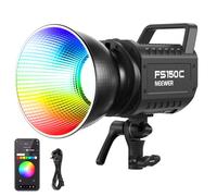 Neewer 130W RGB LED Video Light APP/2.4G Control 17 Effects, 2500-7500K 19800lux/1m COB Continuous Lighting Output with CRI97/TLCI98 4 Dimming Curves, Bowens Mount Spotlight for Studio Shoots, FS150C