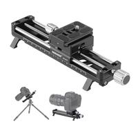 NEEWER 140mm Macro Focusing Rail, Macro Rail Slider with 360° Rotation, 4 Directional Locking, Retractable Feet, Acra Type QR Plate, 1/4" & 3/8" Screw for Macro Photography Close Up Shooting, GM-MP2