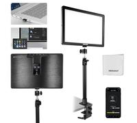 NEEWER 15.5" LED Streaming Key Light, CRI97+ Clamp on Desk Panel Video Lighting, 2.4G PC/Mac iOS/Android APP Control, Compatible with Elgato Stream Deck for Gaming Recording Zoom Call, GL1 PRO Black