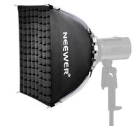 NEEWER 15.7"x15.7" Quick Setup Foldable Softbox Square with Diffusers/Honeycomb Grid/Bag, Bowens Mount Compatible with Godox Aputure 120d Continuous Video Lights Q4 Studio Flash Strobes, NS15S