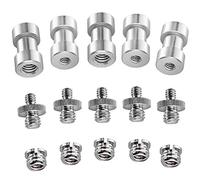 Neewer® 15 Pieces 1/4" 3/8" Metal Threaded Screw Converter Adapter for DSLR Camera,Tripod,Shoulder Rig,Light Stand,Camera Cage