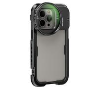 NEEWER 15 ProMax Phone Cage with 67 mm Filter 1/4 Diffusion Black, 67 mm Adapter, 17 mm Threaded Lens Base, Cold Shoe for iPhone Stabilizer, Video Recording, PA024