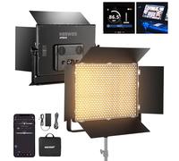 NEEWER 150W Bi Color LED Panel Video Light Kit, 1440 LEDs 49500Lux@0.5m 2500K-8500K CRI96+/TLCI97+ 0-100% Dimming APP/2.4G/Panel/DMX Control for Pro Studio Photography Recording Stage Lighting, AP150B