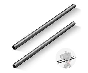 NEEWER 15mm Carbon Fiber Extension Rods 15.7"/40cm Compatible with SmallRig Compatible with Tilta 15mm Rod Rail Support System, DSLR Shoulder Rig, Camera Stabilizer Cage, Matte Box, Base Plate, SR003