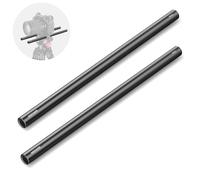 NEEWER 15mm Rod (12"/30cm Long, 2 Pack), Aluminum Alloy Extendable 15mm Extension Rods for 15mm LWS Rod Rail System Shoulder Rig Video Rig Baseplate, SR023