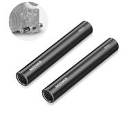 Neewer 15mm Rod (2 Pack, 4" / 10cm Long, Black, Aluminum Alloy) for 15mm LWS Rod Rail System Shoulder Rig Video Rig Baseplate, SR021