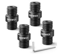 NEEWER 15mm Rod Connector, 4 Pack, M12x1.5 Connector for 15mm Support Rod Extension on Shoulder Rig & Video Rig, Only for NEEWER Aluminum Alloy 15mm Rods, SR020