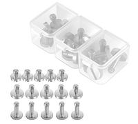 NEEWER 15PCS 1/4" Screws with Storage Cases, 3 Sizes Stainless Steel 1/4"-20 Slotted Camera Screw Kit Tripod Quick Release Mounting Replacement, Built for Extended Use, UA026