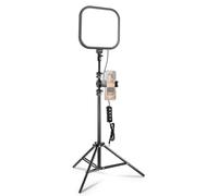 NEEWER 15W 10.8" LED Video Light Panel Lighting Kit with 63" Tripod Stand/Phone Holder, Edge Lit Bi Color Dimmable Full Screen Light 816lux CRI95+ for Photography Filming Recording Streaming, L220