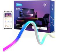 NEEWER 16.4ft/5m LED Strip Lights Front Lit, Smart AI App Control RGB Cuttable Neon Rope Light Color Changing for Bedroom Gaming Room Studio Home Classroom Indoor Wall Decor, NS01
