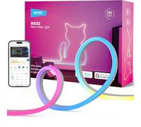 NEEWER 16.4ft/5m LED Strip Lights, Smart AI RGB Flexible Cuttable Neon Rope Light with App Control for Bedroom Gaming Room Indoor Studio Home Classroom Wall Decor, NS02