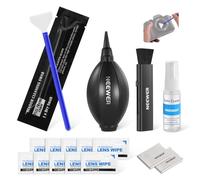 NEEWER 16 In 1 Camera Lens Cleaning Kit, 1x Brush + 1x Air Blower + 1x Cleaning Swab for 24mm Full Frame Sensor + 1x Cleaner Spray + 2x Cloth + 10x Wet Lens Wipe, HM-44