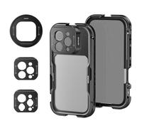 NEEWER 16 Pro Cage, Quick Release Video Rig Phone Stabilizer Compatible with iPhone 16 Pro with 67mm Filter Adapter, 17mm Lens Backplate, T Mount Lens Adapter Compatible with Moment, PA073